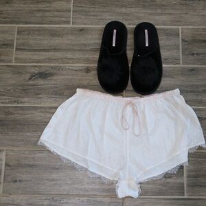 Victoria's Secret White Lace Sleep Shorts